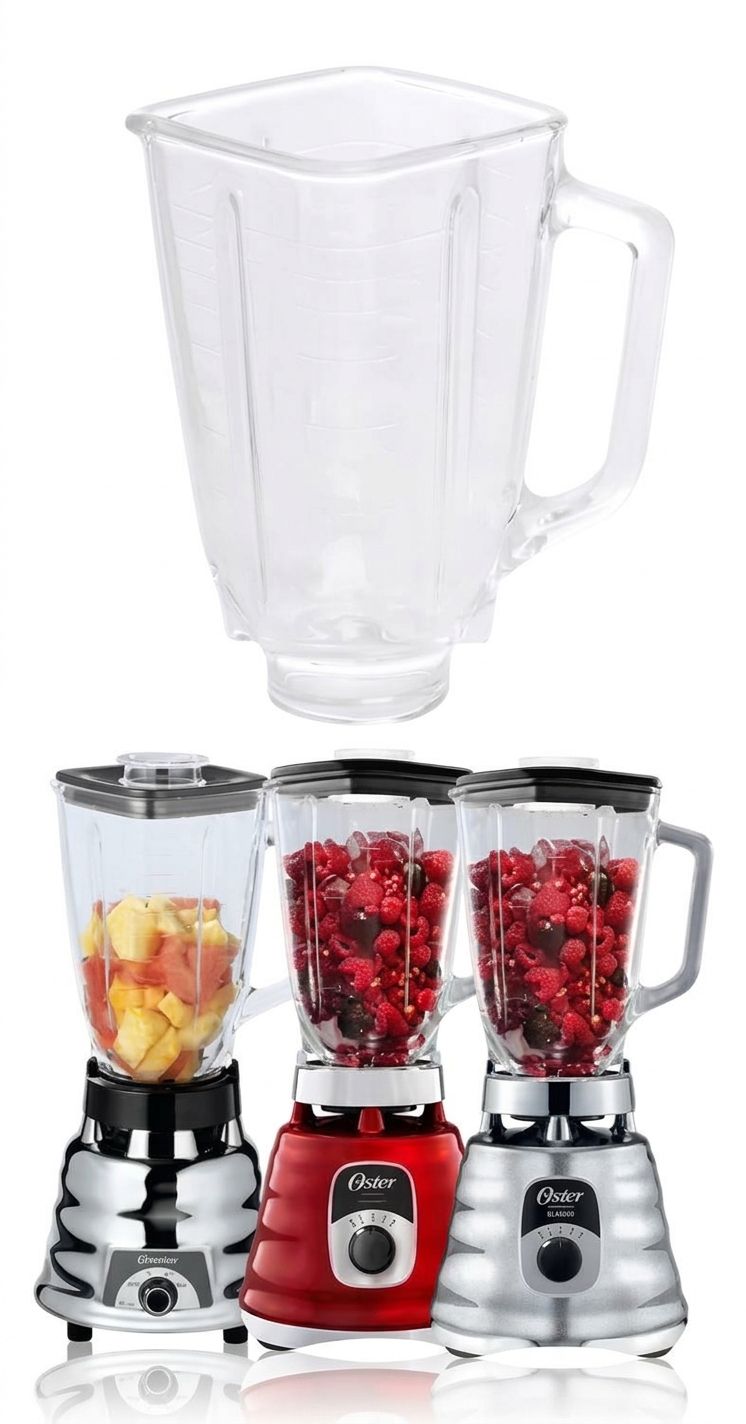 Vaso de Vidrio Cuadrado Tradicional Oster 1.25L - Imagen 2