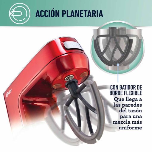 Batidora Planetaria 5.2L de 1000W Oster FPSTSMPL3R 053 - Imagen 7