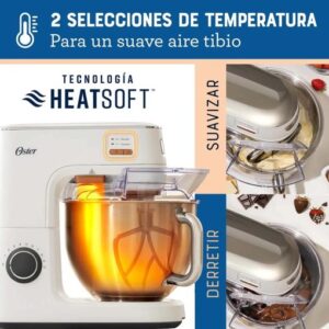 Batidora Planetaria Oster® 5.2L Heatsoft FPSTSMPL4W Blanco - Imagen 4