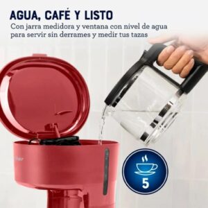Alternative view of Cafetera Oster 5tz de filtro reutilizable Roja – BVSTDCS51R 053